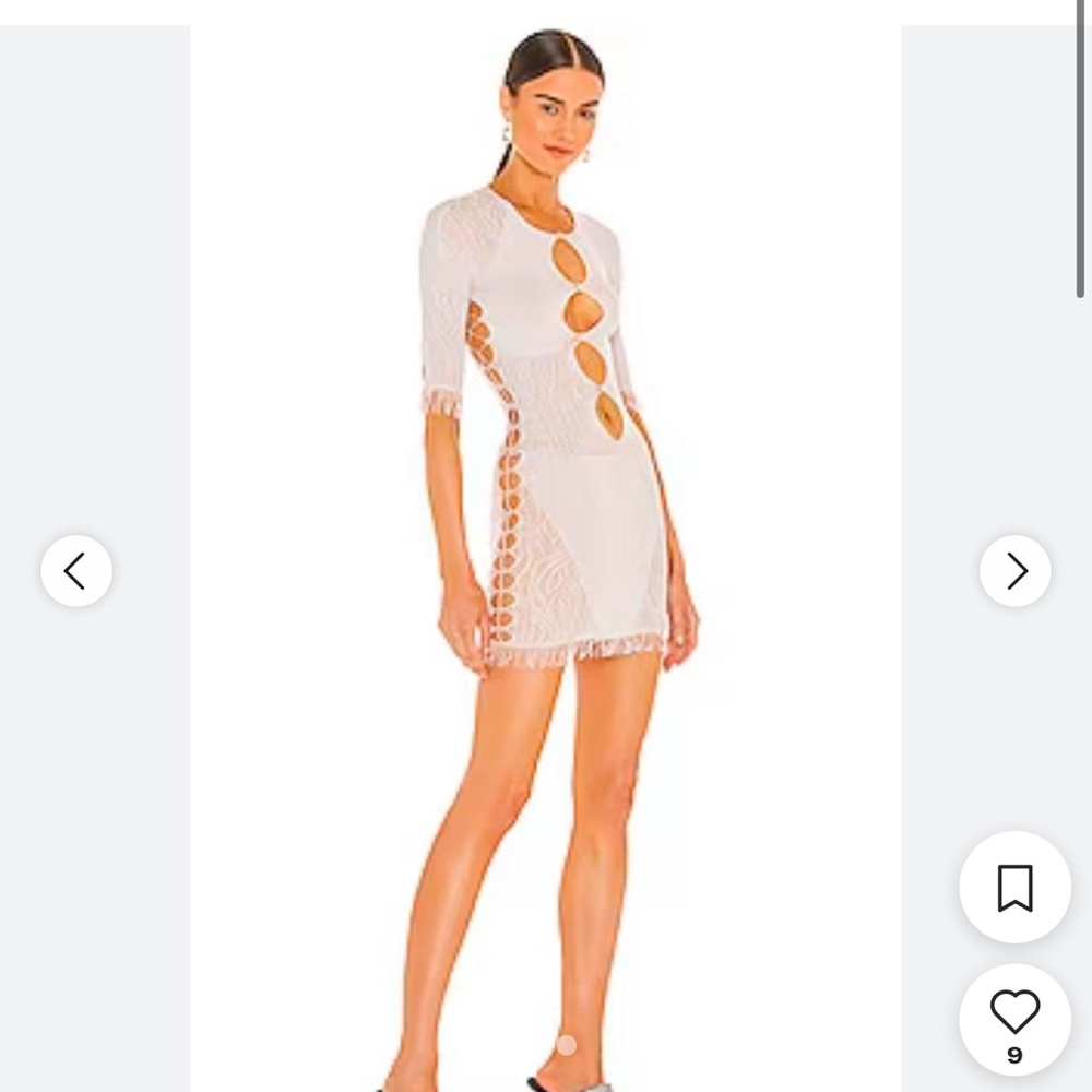 Poster Girl mini cream dress